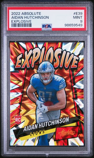 Aidan Hutchinson 2022 Panini Absolute Explosive RC PSA 9
