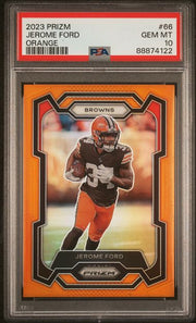 Jerome Ford 2023 Prizm Orange 191/249 PSA 10