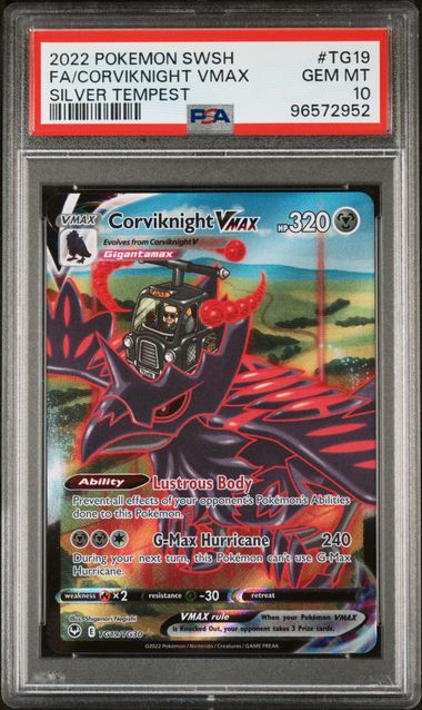 Corviknight VMAX 2022 Pokemon Silver Tempest Trainer Gallery rare holo TG19/TG30 PSA 10