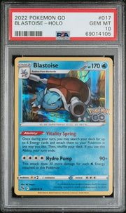 Blastoise 2022 Pokemon Go holo #017/078 PSA 10