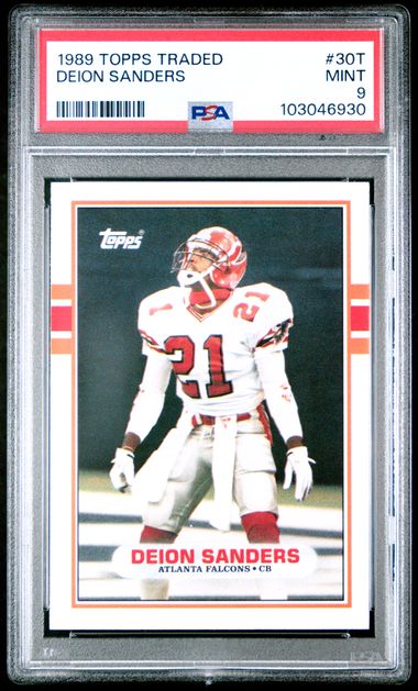 Deion Sanders 1989 Topps Traded #30T PSA 9