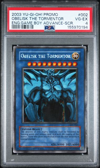 Obelisk the Tormentor 2003 Yu-Gi-Oh! Game Boy Advanced Promo #002 PSA 4