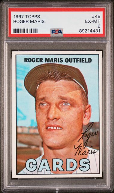 Roger Maris 1967 Topps #45 PSA 6
