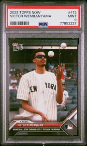 Victor Wembanyama 2023 Topps Now 1st Pitch #472 PSA 9