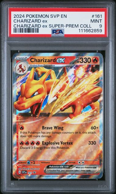 Charizard ex Pokémon Scarlet & Violet Black Star Promo #161 PSA 9