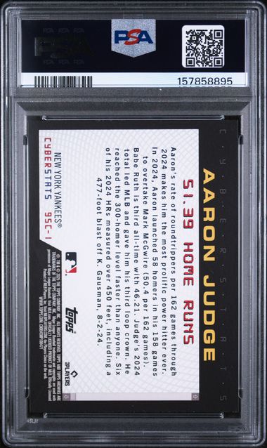 Aaron Judge 2025 Topps Archives 1995 Cyberstats PSA 10