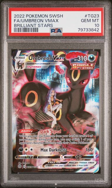 Umbreon Vmax Pokémon Brilliant Stars Trainer Gallery #TG23/TG30 PSA 10