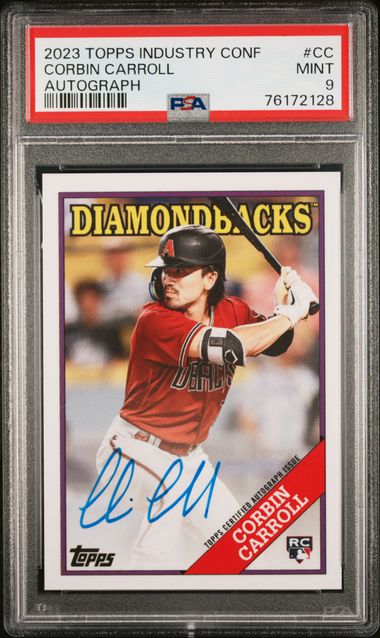 Corbin Carroll 2023 Topps Industry Conference autograph PSA 9 rookie card