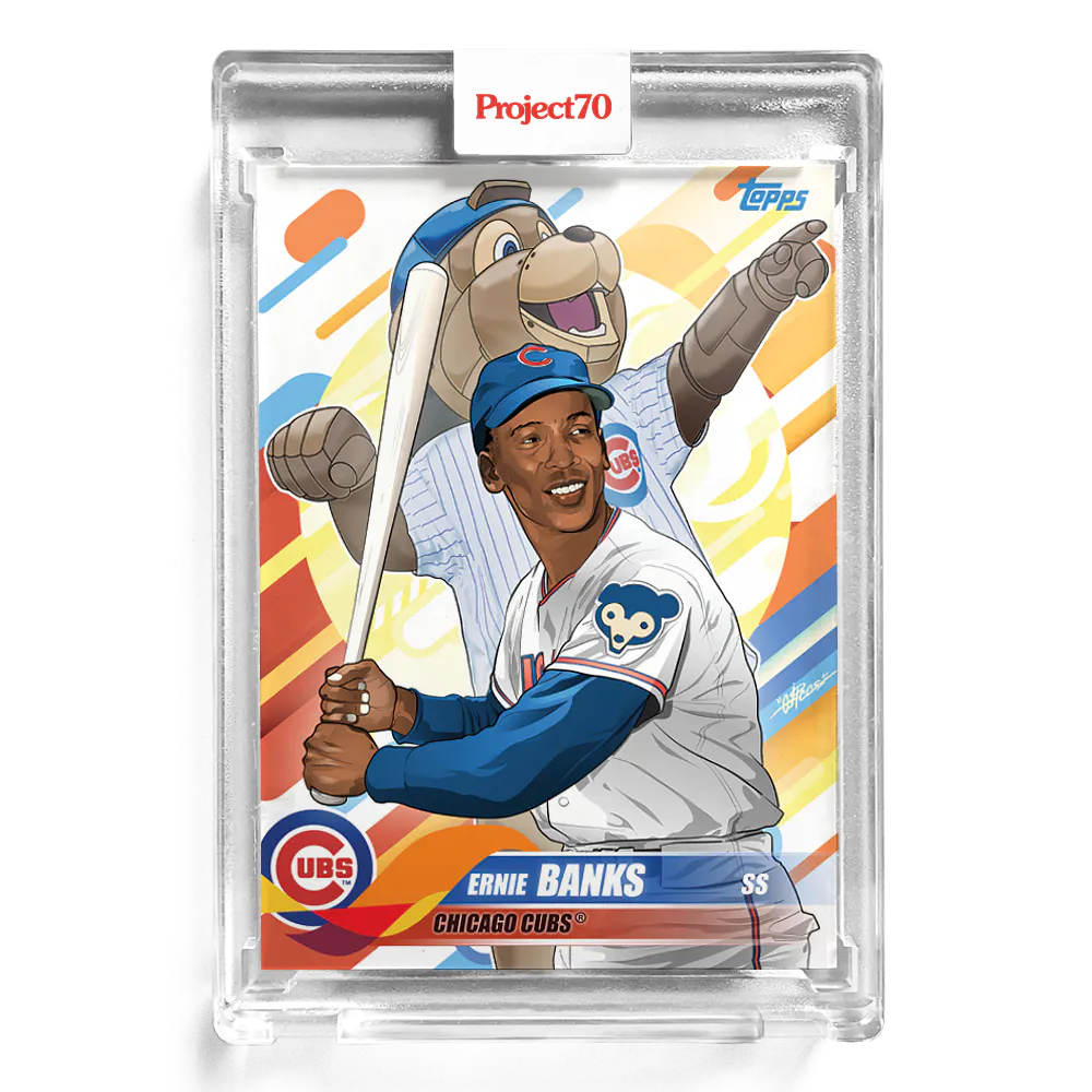 Ernie Banks 2021 Topps Project70 by Quiccs #48 - Print Run: 4195