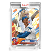 Ernie Banks 2021 Topps Project70 by Quiccs #48 - Print Run: 4195
