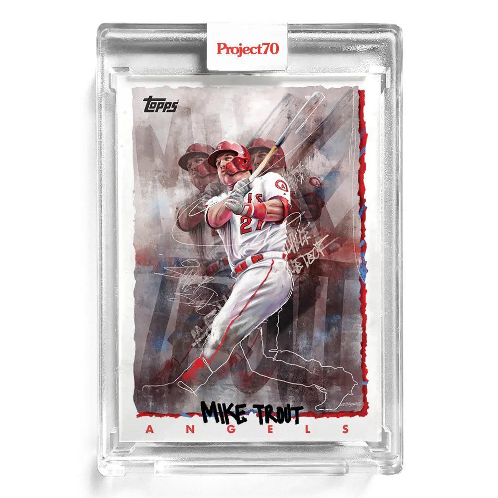 Mike Trout 2021 Topps Project70 by Chuck Styles #64 - Print Run: 8459