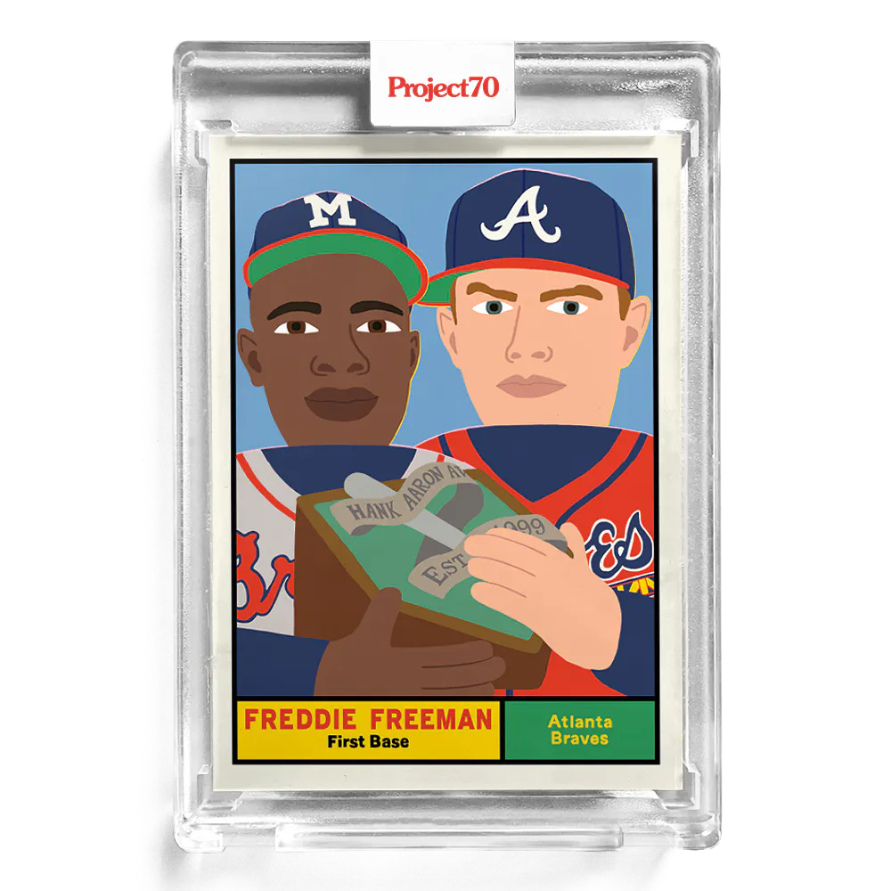 Freddie Freeman Hank Aaron 2021 Topps Project70 by Keith Shore #178 - Print Run: 1490