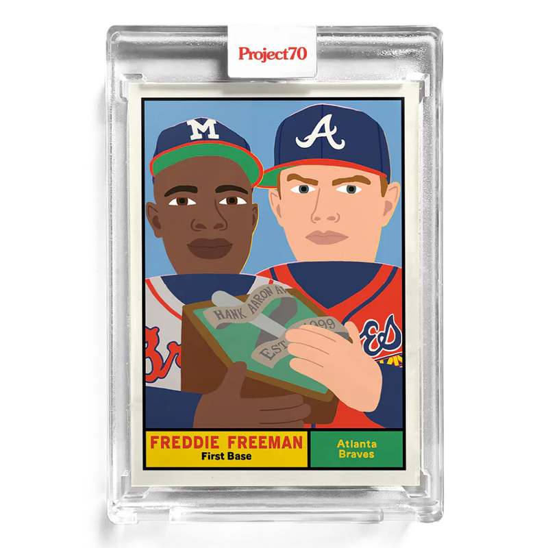 Freddie Freeman Hank Aaron 2021 Topps Project70 by Keith Shore 