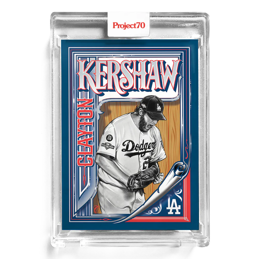 Clayton Kershaw 2021 Topps Project70 by Mister Cartoon #207 - Print Run: 1783