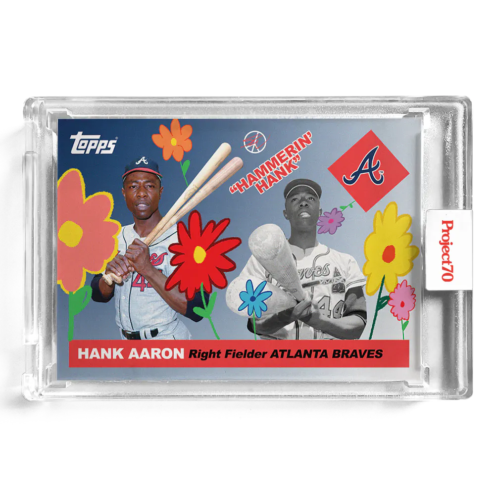 Hank Aaron 2021 Topps Project70 by Sean Wotherspoon #245 - Print Run: 1180