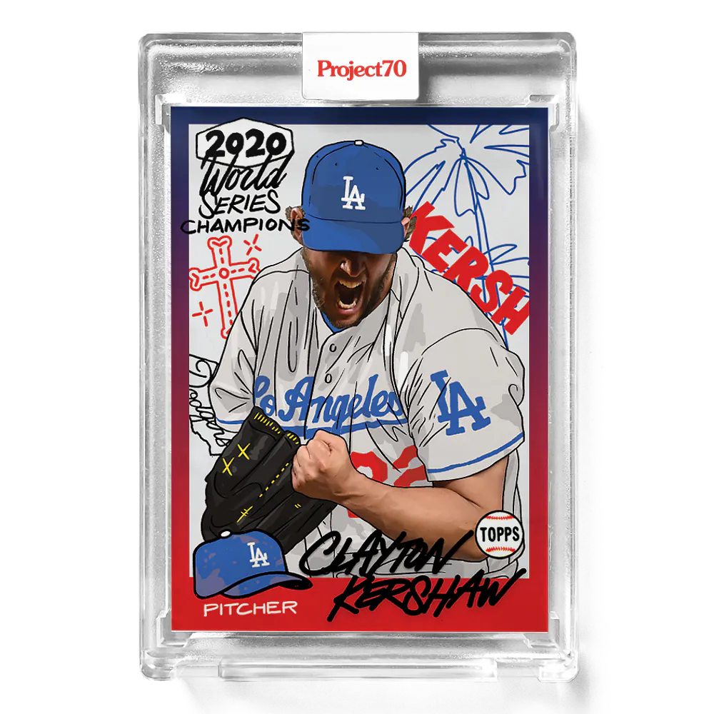 Clayton Kershaw 2021 Topps Project70 by Sophia Chang #252 - Print Run: 1596