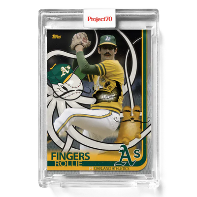 Rollie Fingers 2021 Topps Project70 by CRAOLA #322 Rainbow Foil #'d 46/70 + base card - print run: 844