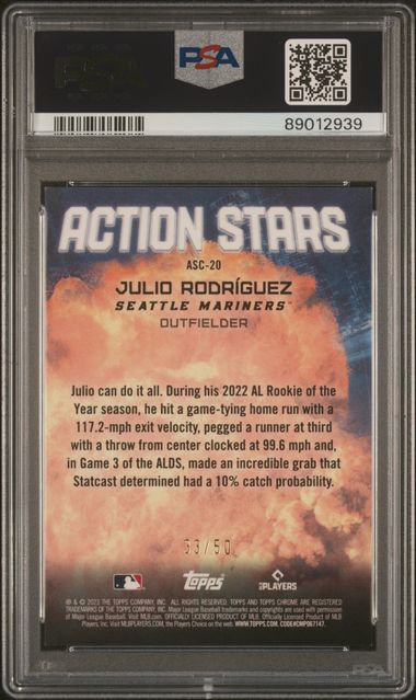 Julio Rodriguez Topps Chrome Update #ASC20 PSA 9
