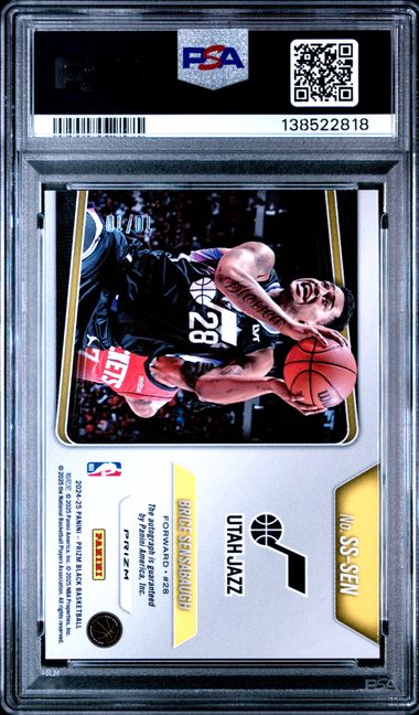 Brice Sensabaugh 2024 Panini Prizm Black Sensational Signatures Gold Prizm #'d 10/10 PSA 10