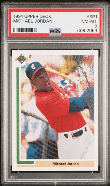Michael Jordan 1991 Upper Deck Baseball #SP1 PSA 8