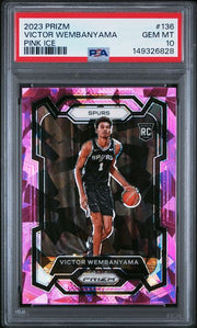 Victor Wembanyama 2023-24 Panini Prizm Pink Ice Prizm RC PSA 10