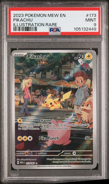 Pikachu Pokémon 151 Illustration Rare #173/165 PSA 9