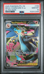 Mega Charizard Pokémon Phantasmal Flames Ultra Rare #109/094 PSA 10
