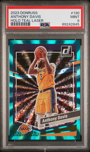 Anthony Davis 2023 Panini Donruss Holo Teal Laser 