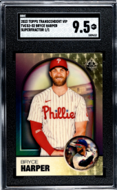 Bryce Harper 2023 Topps Transcendent VIP Superfractor #'d 1/1 SGC 9.5