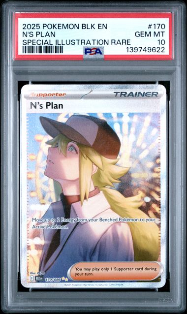 N's Plan Pokémon Black Bolt Special Illustration Rare #170/086 PSA 10