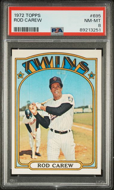 Rod Carew 1972 Topps #695 PSA 8