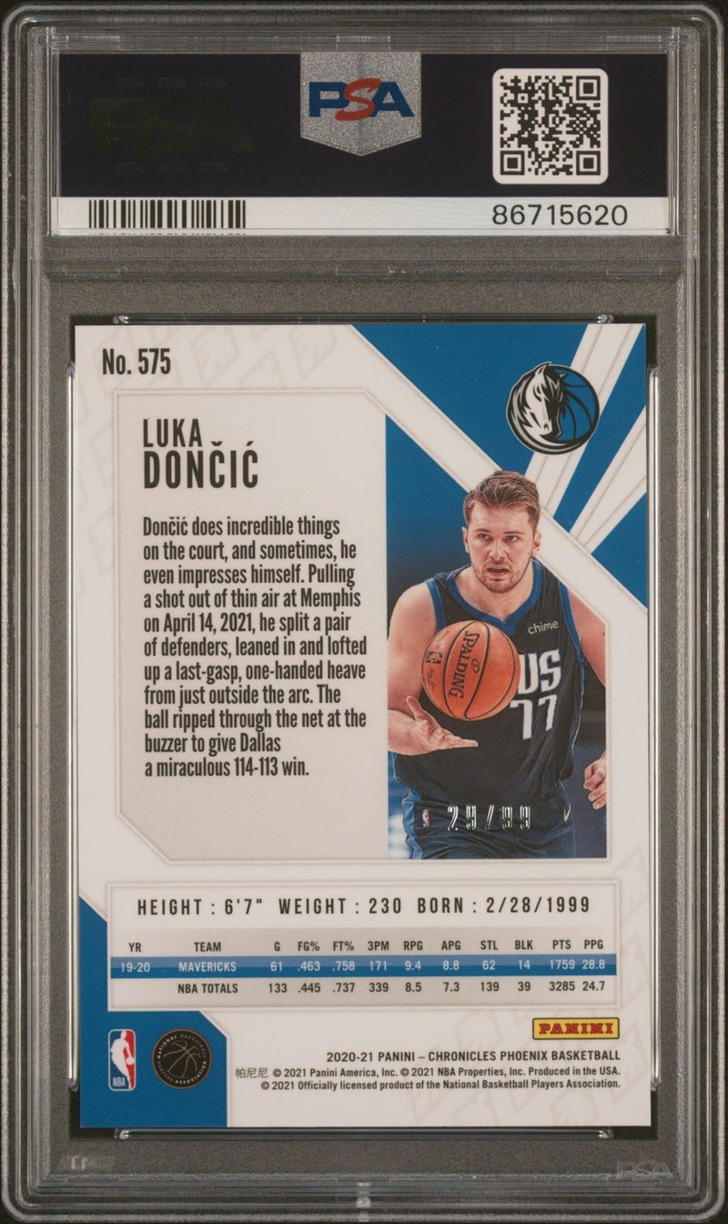 Luka Doncic 2020-21 Chronicles Blue Prizm 