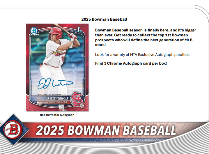 2025 Bowman Baseball Breaker Delight Box