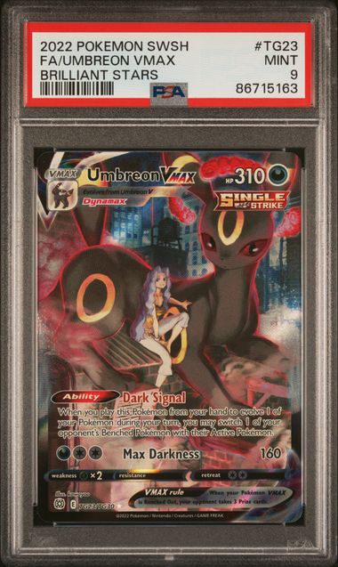 Umbreon VMAX Full Art 2022 Pokemon Brilliant Stars rare holo 