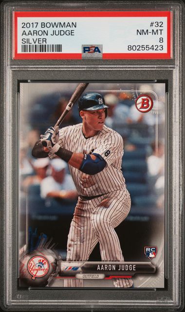 Aaron Judge 2017 Bowman Silver rookie card 