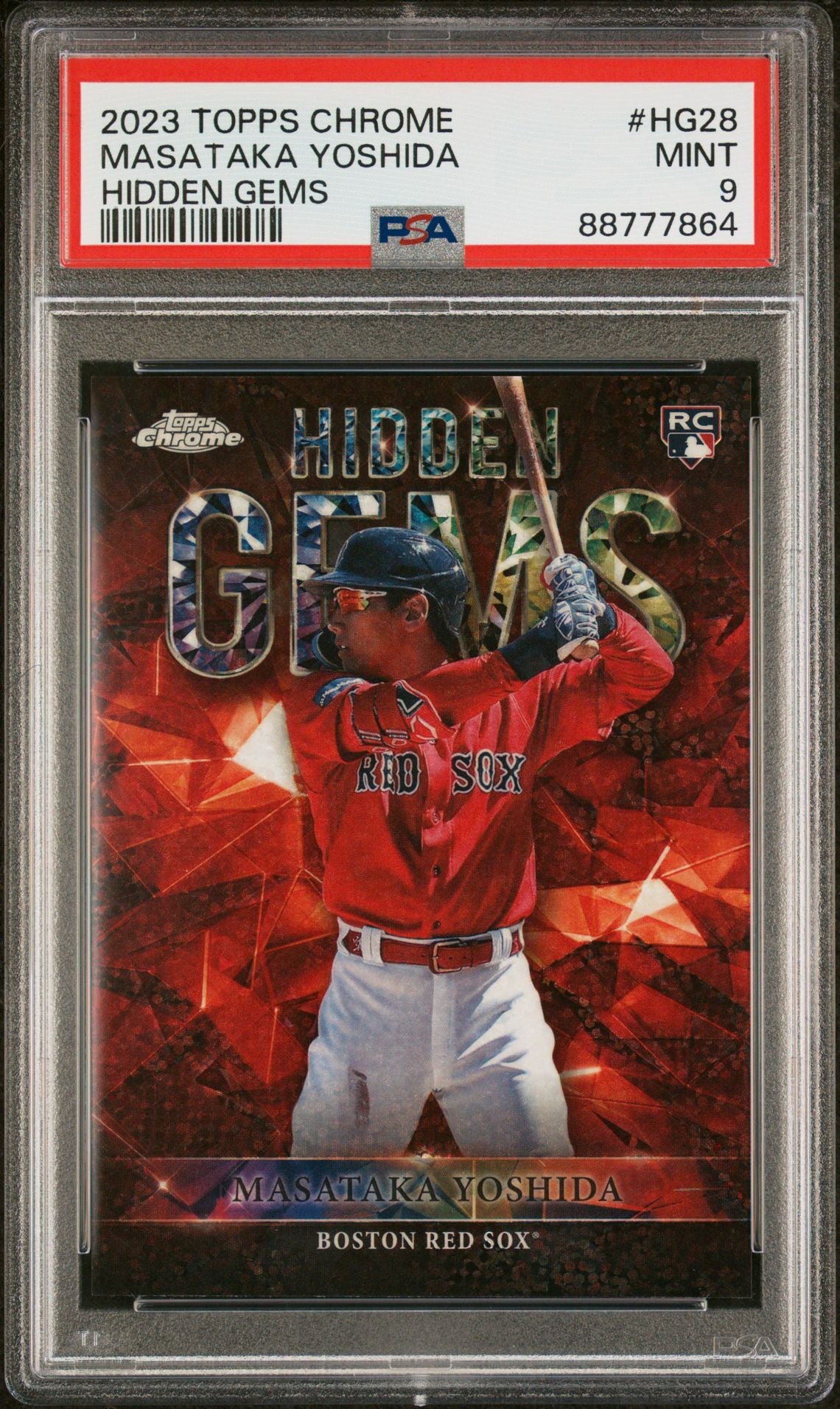 Masataka Yoshida 2023 Topps Chrome Hidden Gems SSP PSA 9