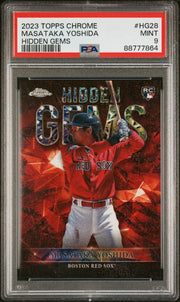 Masataka Yoshida 2023 Topps Chrome Hidden Gems SSP PSA 9