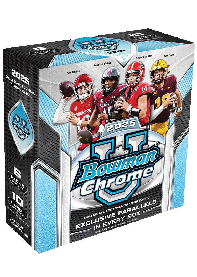 2025 Bowman Chrome University Football Mega 20 Box Case