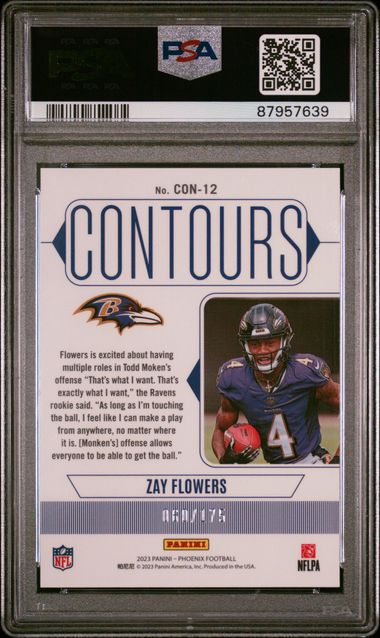 Zay Flowers 2023 Panini Phoenix Contours Pink Rookie 