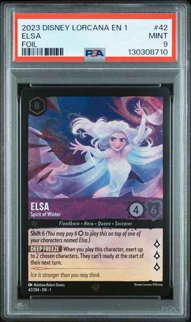 Elsa 2023 Disney Lorcana First Chapter Cold Foil #42 PSA 9