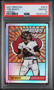 Tom Brady 2021 Panini Prestige Heroes PSA 10