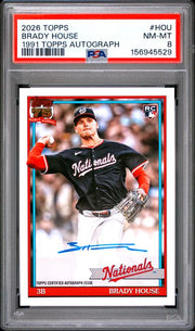 Brady House 2026 Topps Series 1 1991 Topps Autograph PSA 9