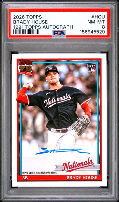 Brady House 2026 Topps Series 1 1991 Topps Autograph PSA 9
