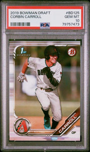 Corbin Carroll 2019 Bowman Draft 1st Bowman PSA 10