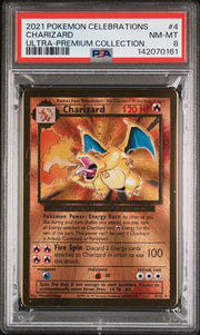 Charizard Pokemon 25th Celebrations UPC Metal Promo 4/102 PSA 8