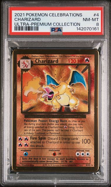 Charizard Pokemon 25th Celebrations UPC Metal Promo 4/102 PSA 8