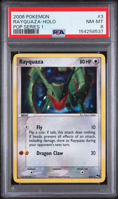 Rayquaza Pokémon Pop Series 1 Holo #3/17 PSA 8