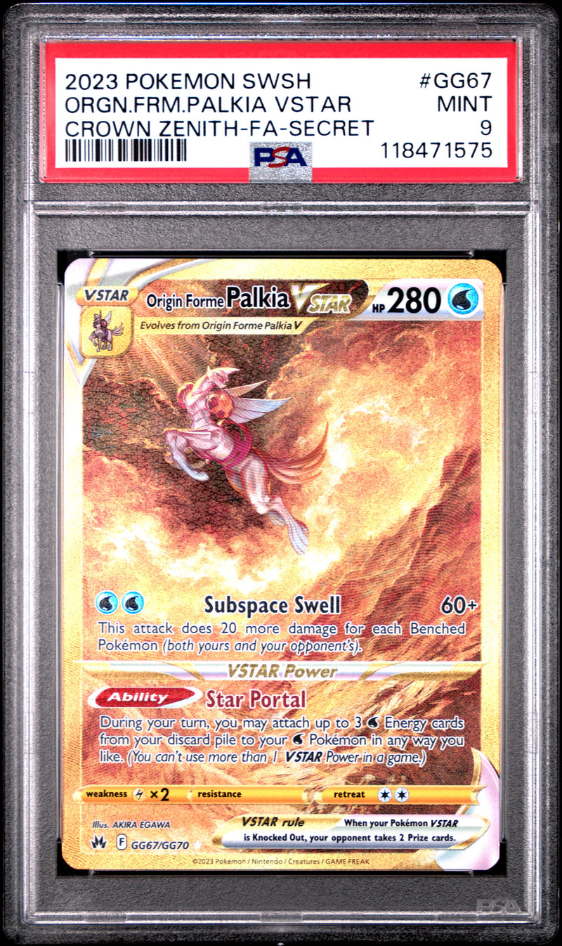 Origin Forme Palkia Vstar Pokémon Crown Zenith Gold Galarian Gallery 