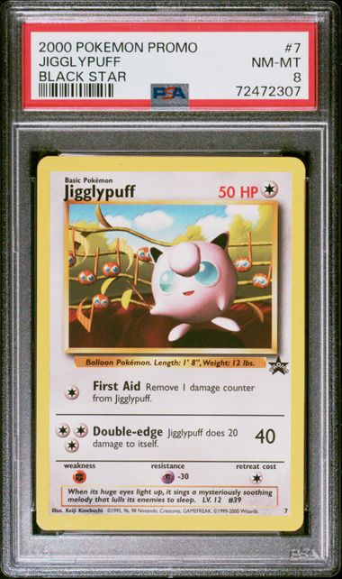 Jigglypuff 2000 Pokemon Black Star Promo #7 PSA 8