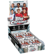 2024-25 Topps UEFA Club Competitions Chrome Soccer Hobby 12 Box Case